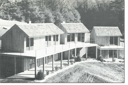EARLY TIMBERPEG CLUSTER SHEDS; MODULAR HOMES